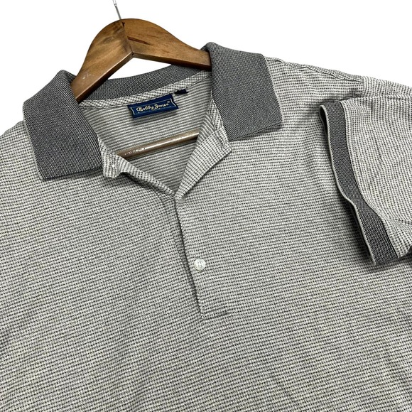 Bobby Jones Players Polo Shirt Men's Medium Gray Golf Short Sleeve Cotton EUC - Picture 1 of 8